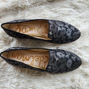 Sam Edelman Jordy Animal Print Metallic Loafers